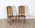 Traditional Mid 20th Century Set of Six Pegged Oak Mutton-Leg Dining Chairs with Striped Upholstery For Sale - Image 3 of 9