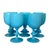 Portieux Vallerysthal 1930s Portieux Vallerysthal Turquoise Blue Opaline Goblets - Set of 8 For Sale - Image 4 of 12