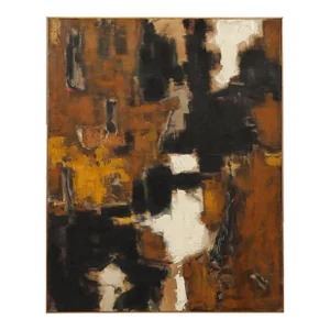 Modernist Untitled Color Field Oil Painting in Earth Tones by Herbert MacDonald