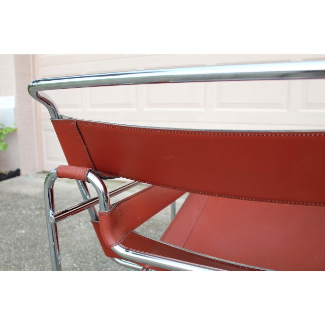 Italian-Made Armchair Inspired by Marcel Breuer Äôs Iconic Wassily Design, 1960s For Sale - Image 10 of 15