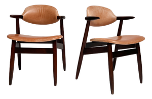 Cognac Coloured Cowhorn Chair, 1970s