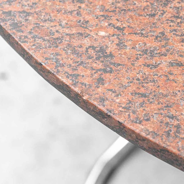 Table with Marble Top and Metal Frame in the style of Giotto Stoppino, 1970s For Sale - Image 9 of 11