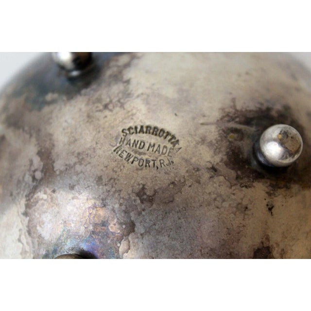 Vintage Mid-Century Modern Alfredo Scciarotta Modernist Sterling Silver Mini Bowls - A Pair For Sale - Image 10 of 11