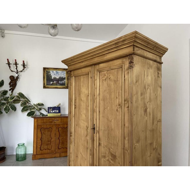 Natural Wood Farm Cabinet For Sale - Image 5 of 8