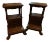 Antique Carved Italian Walnut Clawfoot Nightstands - A Pair For Sale