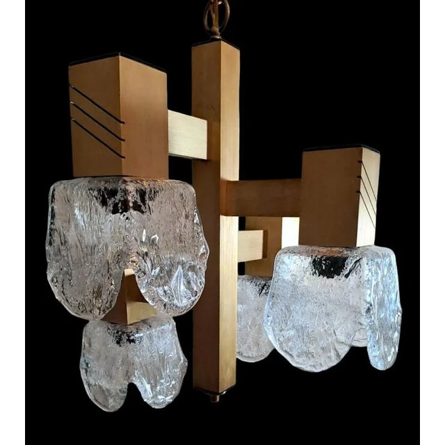 Space Age Chandelier in Aluminum and Half Crystal in the style of Sciolari Gaetano, 1964 For Sale - Image 4 of 13
