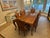 Brown 1980s Karges Vintage Dinning Room Table 48 X 72 Expands to 132 Included 8 Chairs and 3 Inserts (Leaves) For Sale - Image 8 of 9