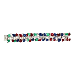 Tutti Frutti 18k White Gold Bracelet