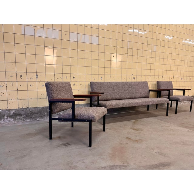 1960s Belgian Sofas and Armchairs, 1960, Set of 3 For Sale - Image 5 of 9