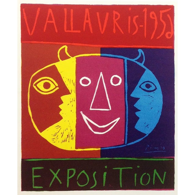 Picasso Lithograph 80 Vallaris Exposition 1956 For Sale