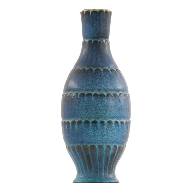 Vase in Ceramic by Wilhelm Kåge, 1950s For Sale