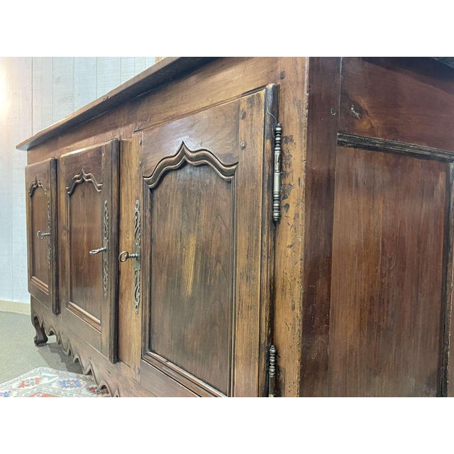 18th Century Louis XV Sideboard with 3 Doors in Cherry Wood For Sale - Image 12 of 18
