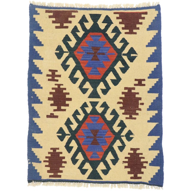 Vintage Persian Shiraz Kilim Rug - 02'02 X 03'07 For Sale - Image 9 of 9