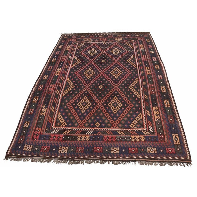 Afghan Kilim Rug, 1920s For Sale - Image 4 of 18