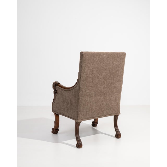 Empire Carved Upholstered Armchair, Neoclassical Style, France, Circa 1820 For Sale - Image 9 of 17