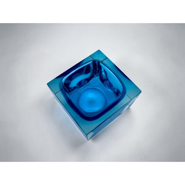 Flavio Poli Sommerso Murano Glass Ashtray attributed to Flavio Poli for Seguso, 1970s For Sale - Image 4 of 11