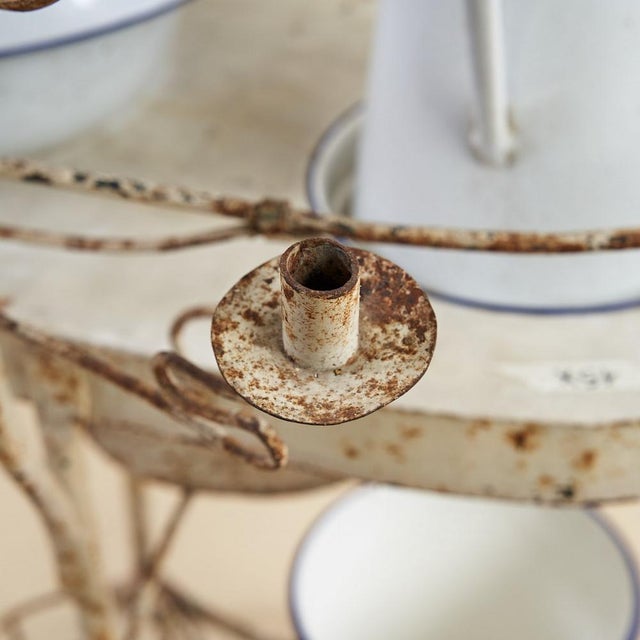 Metal Console Toilet with Basins and Mirror For Sale - Image 7 of 13