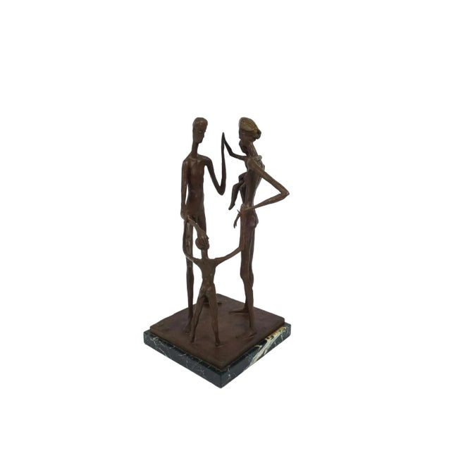 Wolfgang Behl, Large Modernist Bronze Abstract Figural Sculpture "Family" Wolfgang Behl For Sale - Image 12 of 14