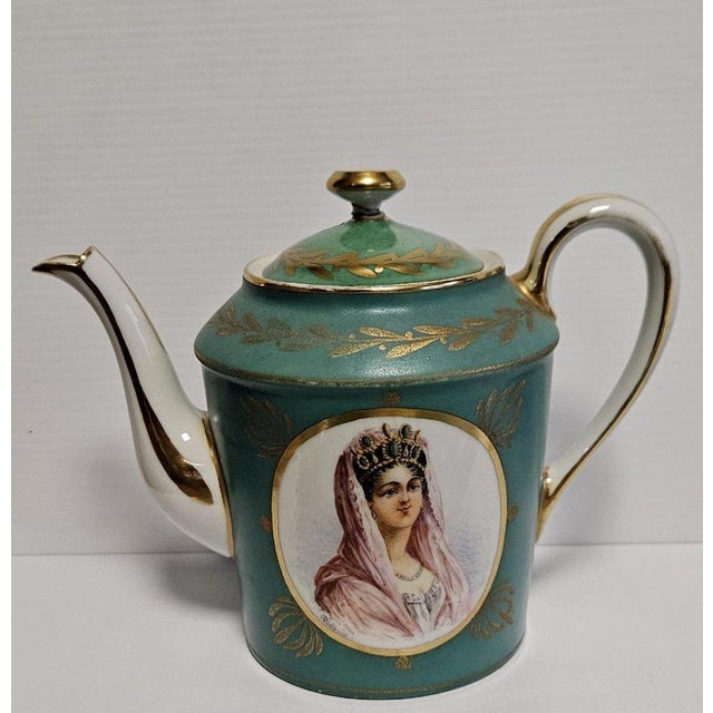 19th Century Porcelain Tea Service with Napoleon from Imperial Sèvres Manufactory, Set of 6 For Sale - Image 5 of 7