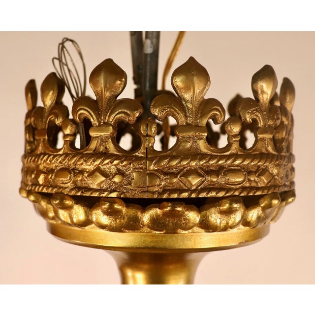 Brass Late 19th Century French Louis XVI Style Gilt Bronze Lantern For Sale - Image 8 of 13