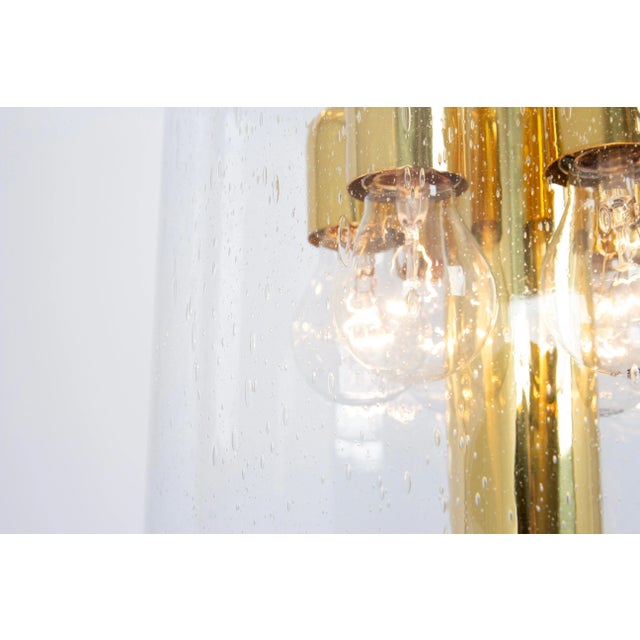 1960s Brass Pendant with Glass Shade from Limburg, 1960s For Sale - Image 5 of 13