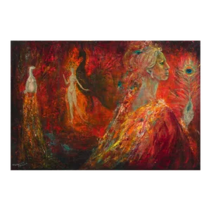 'Transcendentalist Figural Oil' by Marguertie Bordet, Paris, Académie De La Grande Chaumière, Geneva