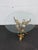 Metal Hollywood Regency Floral and Gold Painted Finish Glass Top Coffee Table 6646 For Sale - Image 7 of 15