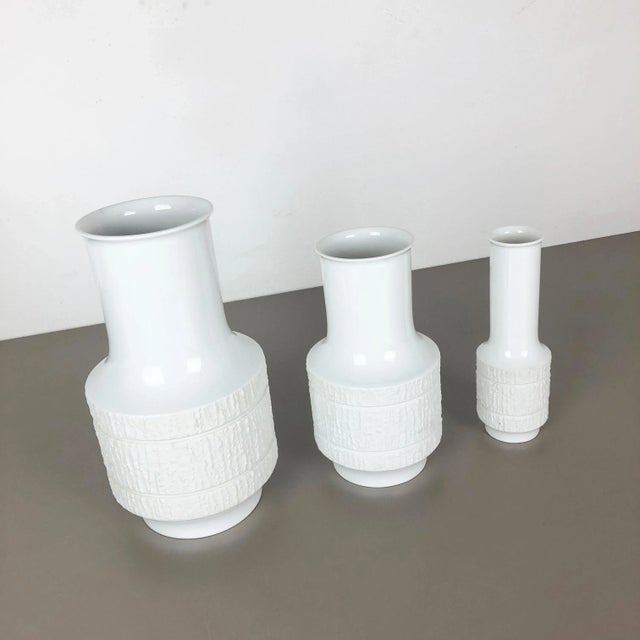 Vintage Porcelain Vases by Richard Scharrer for Thomas, Set of 3 For Sale - Image 4 of 14