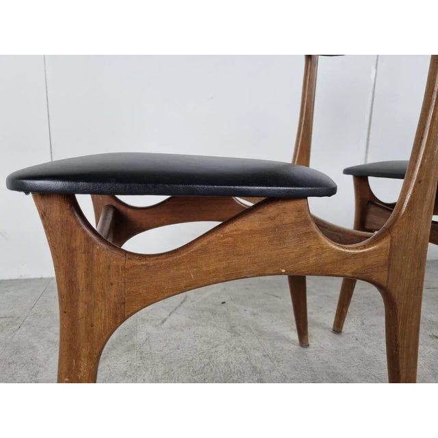 1960s Vintage Dining Chairs attributed to Louis Van Teeffelen, 1960s For Sale - Image 5 of 10