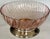 Late 20th Century Made in France Pink Swirl Centerpiece Bowl With Silver Plated Base, Polished For Sale - Image 5 of 10