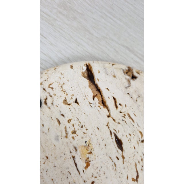 Pocket Emptiers in Turned Travertine from Up & Up, 1970s, Set of 2 For Sale - Image 13 of 18