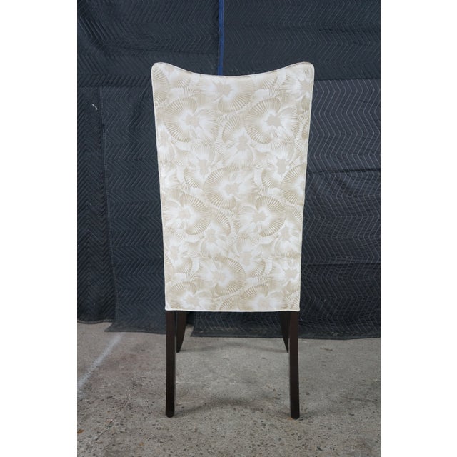 Wood Set of 8 Late 20th Century Art Deco Style Designmaster Nassau Side Chair III Sunburst Upholstery For Sale - Image 7 of 18