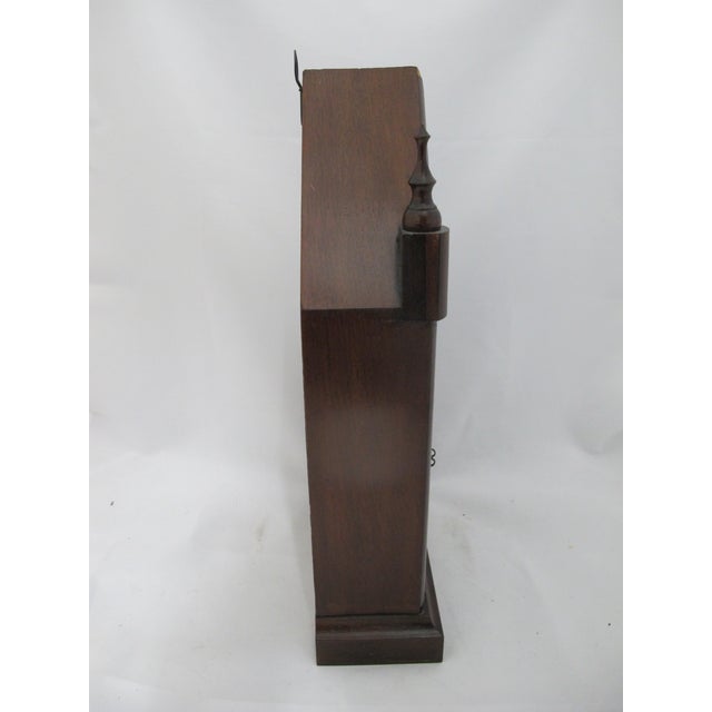 E.n. Welch 8 Day Antique Gothic Steeple Clock With Hand Painted Barn Star Glass For Sale - Image 11 of 12