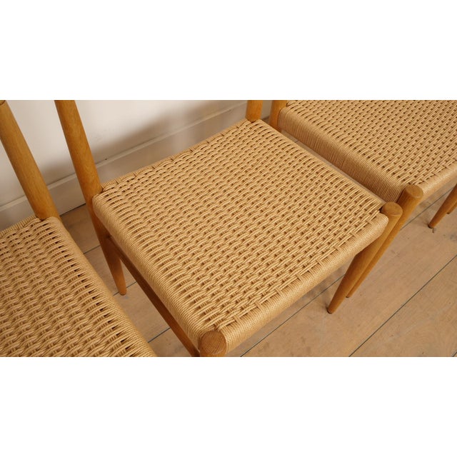 Vintage Oak Dining Chairs by H.W. Klein for Bramin, 1950s, Set of 6 For Sale - Image 6 of 16