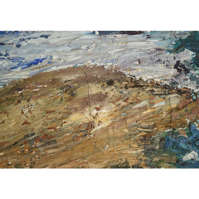 Blue Looking Down at the Ranch, Abstract Expressionist Landscape by Alma B. Leamey For Sale - Image 8 of 13