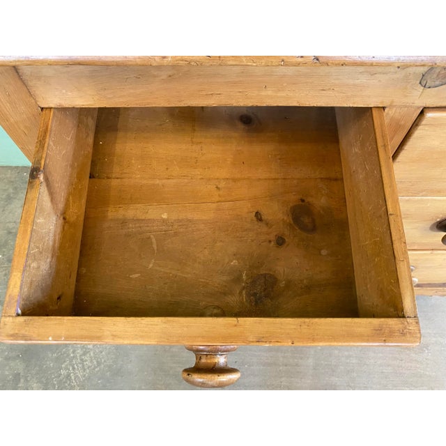 Antique Pine 2 Over 2 Chest of Drawers From England - Circa 1880 For Sale - Image 9 of 12