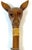 German Black Forest Style Carved Deer Head Baton with Brass Mounts, Circa 1930s For Sale - Image 9 of 14