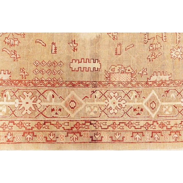 This antique Indian Amritsar rug, crafted around 1920, exemplifies the rich weaving heritage of Amritsar, a city renowned...