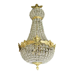 French Style Chandelier With Gold Details