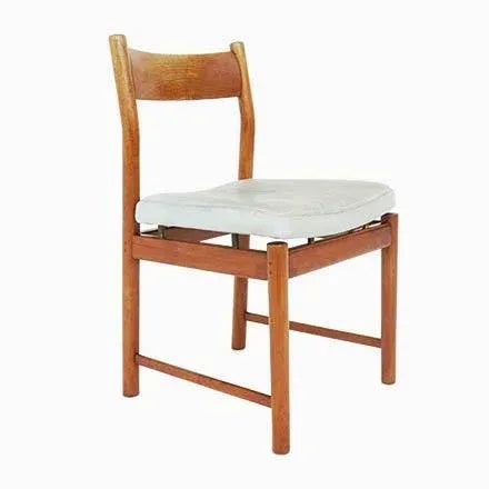 Dining Chairs in Patinated Light Azure Leather by Ilmari Tapiovaara for La Permanente Mobili Cantù, 1957, Set of 4 For Sale - Image 10 of 10