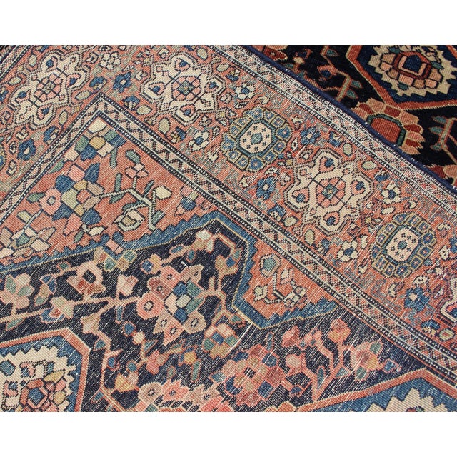 Persian Sarouk Faraghan Small Rug With Medallion Design Antique 3'6"x4'9" For Sale - Image 10 of 10
