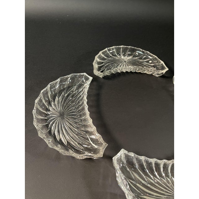 Vintage Crystal Centerpiece attributed to Baccarat, 1940s, Set of 4 For Sale - Image 8 of 9