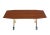 Early 20th Century Mid-Century Modern Brass X Base on Wheels Dining Table For Sale - Image 5 of 7