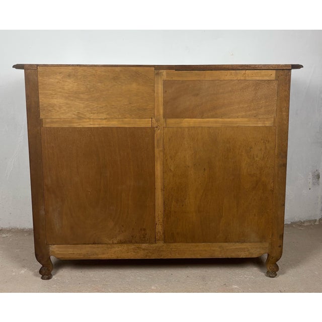 French Provincial Oak Server Cabinet With Sliding Shelves, Early 20th Century For Sale - Image 12 of 15