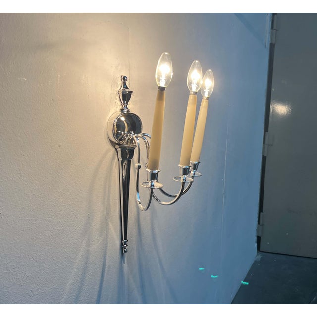 Vintage Neo-Classical Hollywood Regency Italian Sconces, Set of 3 For Sale - Image 4 of 18