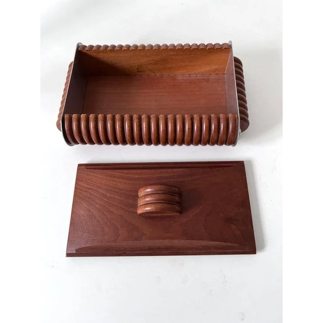 Wooden Hand Crafted French Art Deco Box For Sale - Image 9 of 11