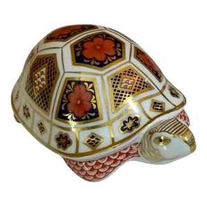 Vintage Royal Crown Derby Turtle Porcelain Figure