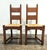 Charles Dudouyt High Back Belgian Oak and Rush Dining Chairs Circa 1960 For Sale - Image 4 of 10
