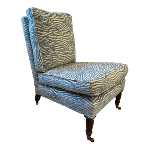 Vaughan Designs Armless Slipper Chair Cowtan & Tout Sargasso Blue Fabric