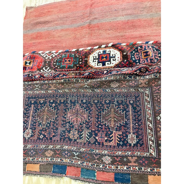 Tribal Antique Shahsavan Soumak Saddlebag (Khorjin) 4'1" X 5' For Sale - Image 3 of 4